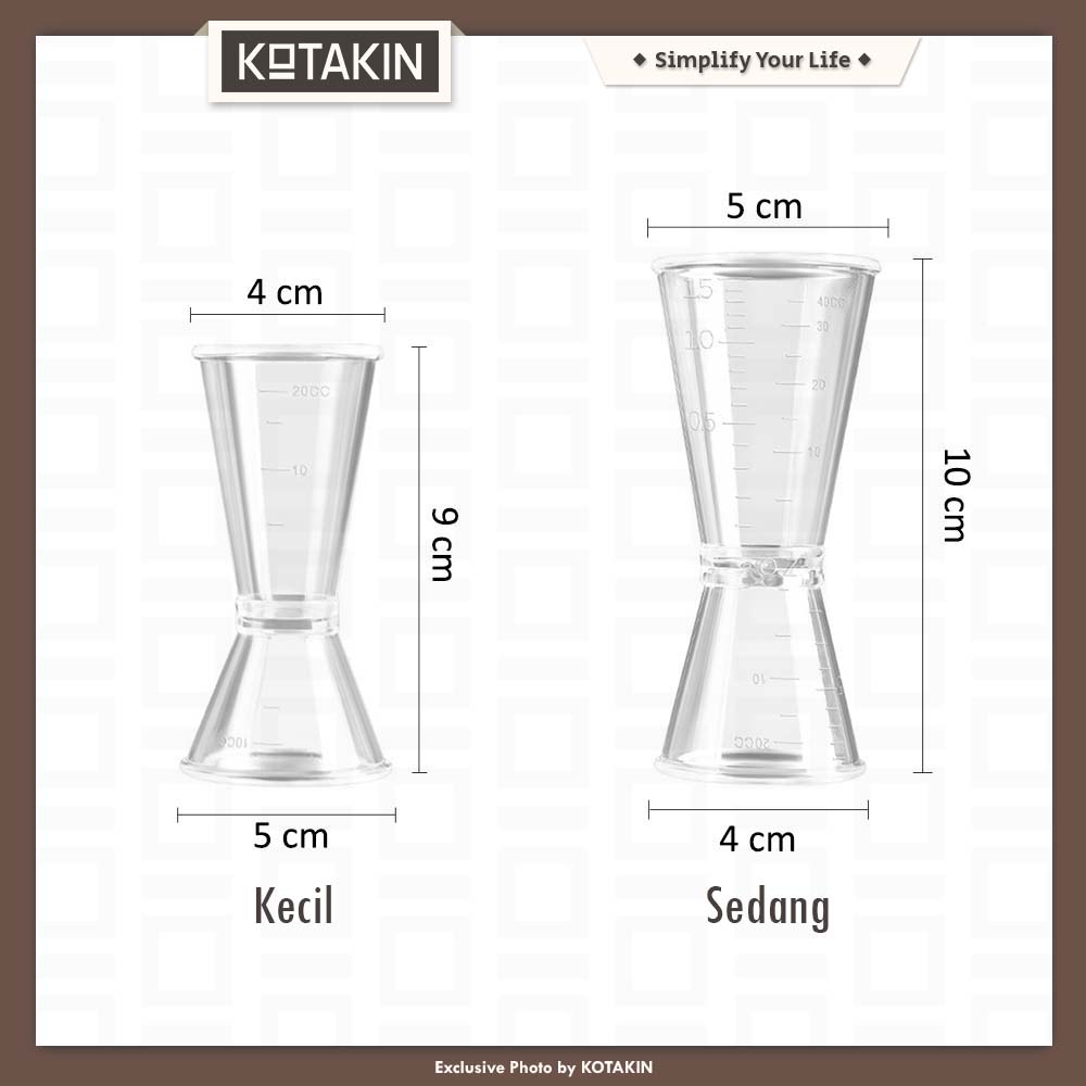 Jigger Plastik Transparant 30ml 50ml
